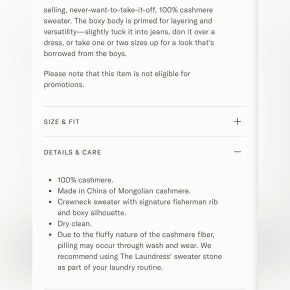 Jenni Kayne Cashmere Fisherman Sweater, NWOT, XL - Picture 9 of 9